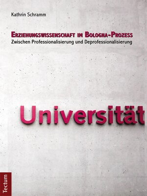 cover image of Erziehungswissenschaft im Bologna-Prozess